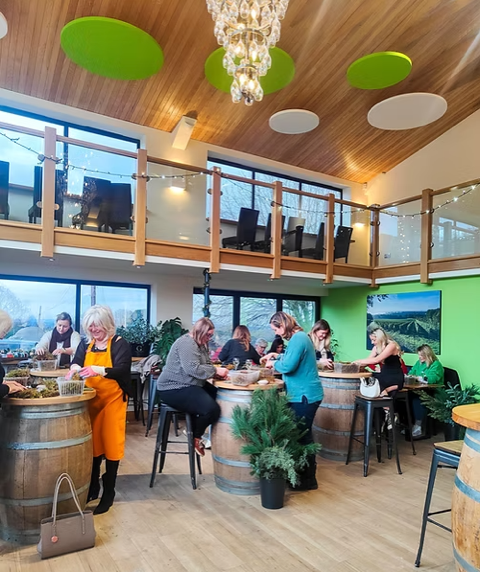 Luxury Wreath Making and Wine Tasting